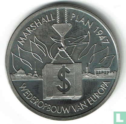 Nederland 1 ecu 1997 "Marshall Plan" - Image 2