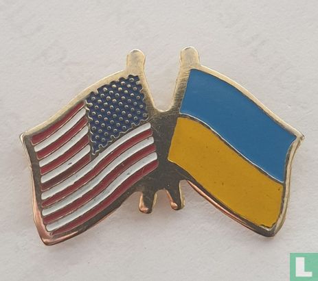 Vlag Amerika/Oekraïne