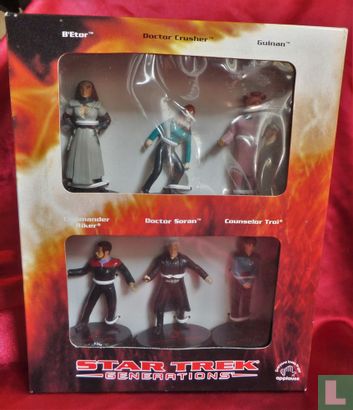 Sechs Star Trek Figuren in Verpackung - Bild 1