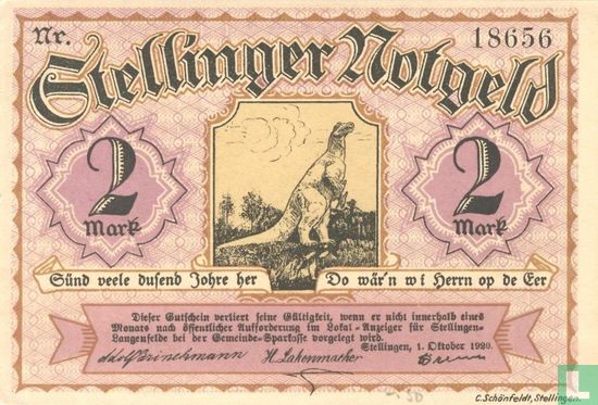 Stellingen, Gemeinde - 2 Mark 1920 - Bild 1