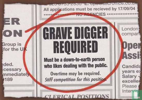 the Idler book of Crapjobs "Grave Digger Required" - Afbeelding 1