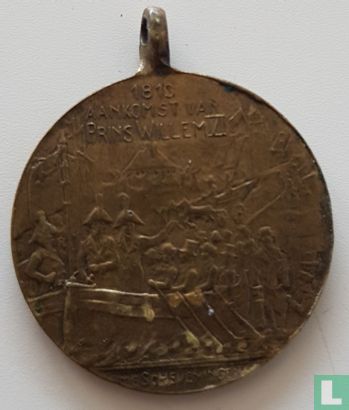 Nederland - Medaille "Aankomst Koning Willem IV te Scheveningen 1813 / 100 jarige Onafhankelijkheid 1913 - Afbeelding 2