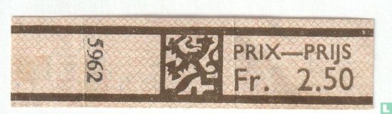 5962 - Prix-Prijs Fr. 2.50 - Image 1