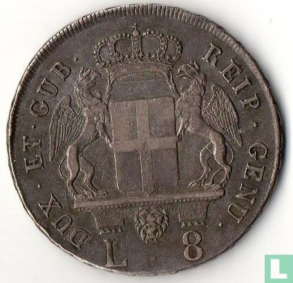 Genoa 8 lire 1796 - Image 2