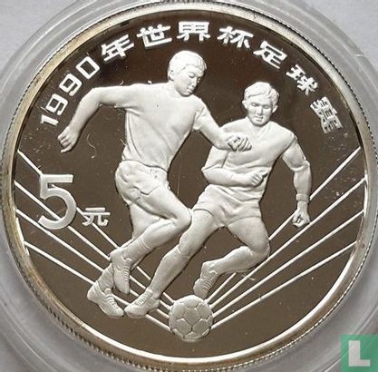 China 5 Yuan 1990 (PP) "Football World Cup in Italy - 2 players" - Bild 2