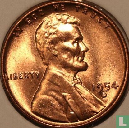 États-Unis 1 cent 1954 (D) - Image 1