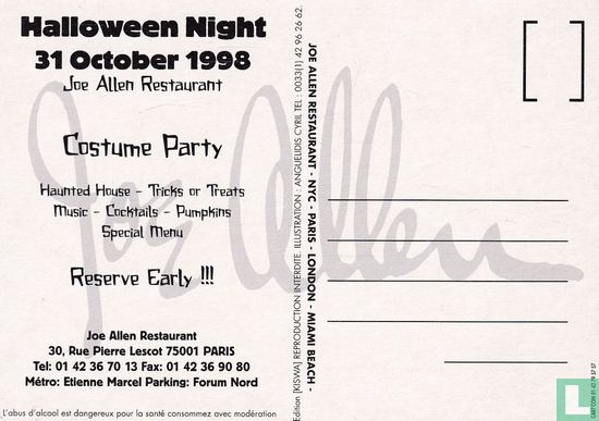 Joe Allen Restaurant - Halloween Party 1998 - Afbeelding 2