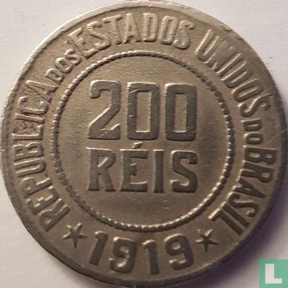 Brazil 200 réis 1919 - Image 1