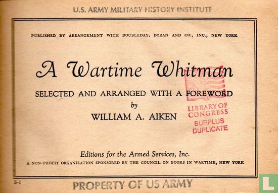 A Wartime Whitman - Afbeelding 3