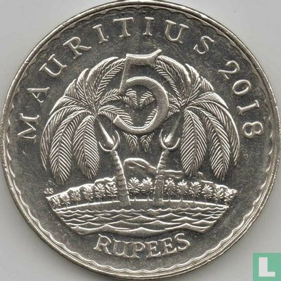 Mauritius 5 rupee 2018 - Afbeelding 1