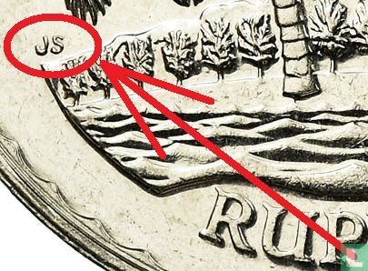 Maurice 5 rupees 2012 (acier nickelé) - Image 3