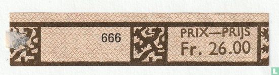 666 - Prix-Prijs Fr. 26.00 - Image 1