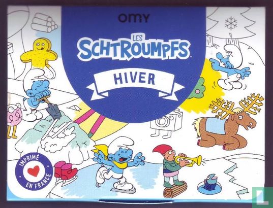 Les Schtroumpfs - Le Grand Poster Hiver (à colorier) - Afbeelding 1