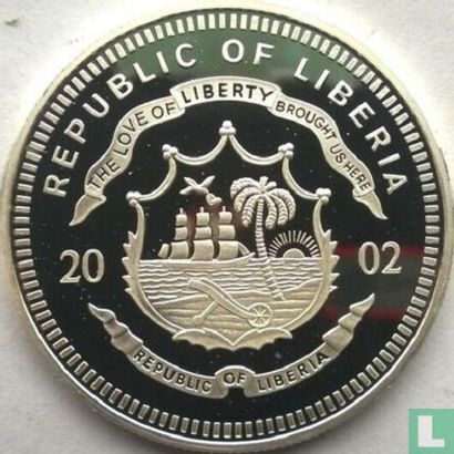 Liberia 10 dollars 2002 (PROOF) "Mahatma Gandhi" - Image 1