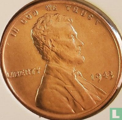 États-Unis 1 cent 1943 (bronze - sans lettre) - Image 1