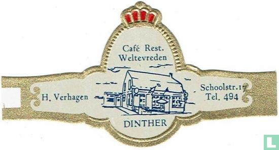 Café Rest. Weltevreden Dinther - H. Verhagen - Schoolstr. 17 Tel. 494 - Afbeelding 1