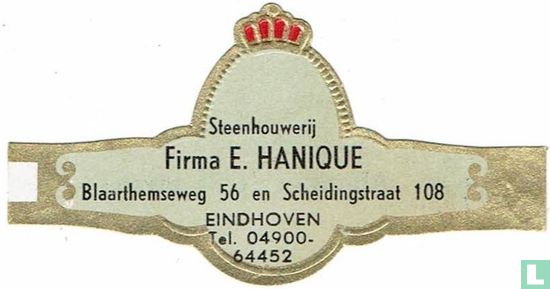 Steenhouwerij Firma E. Hanique Blaarthemseweg 56 en Scheidingstraat 108 Eindhoven Tel. 04900-64452 - Afbeelding 1