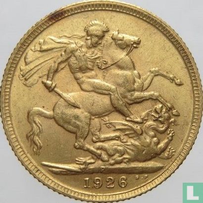 Australia 1 sovereign 1926 (P) - Image 1