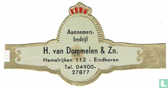 Aannemers-bedrijf H. van Dommelen & Zn. Hemelrijken 112 Eindhoven Tel. 04900-27877 - Image 1