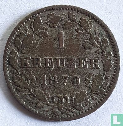 Württemberg 1 kreuzer 1870 - Afbeelding 1