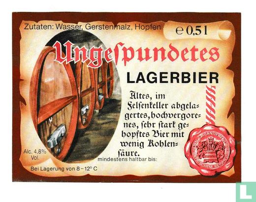 Ungefpundetes Lagerbier - Image 1