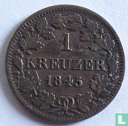 Beieren 1 kreuzer 1845 - Afbeelding 1