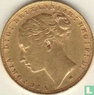 Australië 1 sovereign 1887 (blote hoofd - M) - Afbeelding 2