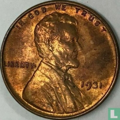 Vereinigte Staaten 1 Cent 1931 (ohne Buchstabe) - Bild 1