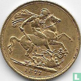 Australia 1 sovereign 1877 (St. George - S) - Image 1