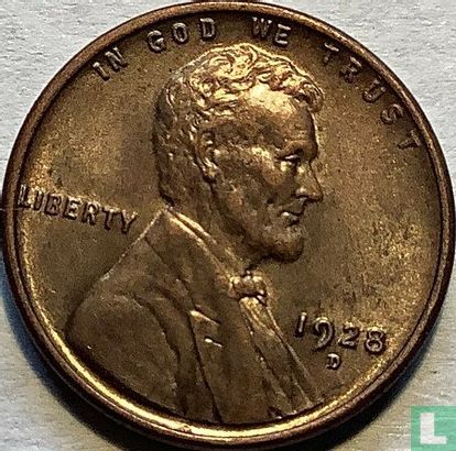 États-Unis 1 cent 1928 (D) - Image 1