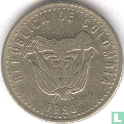 Colombia 50 pesos 1990 (type 1) - Image 1