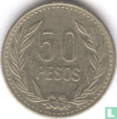 Colombia 50 pesos 1990 (type 1) - Image 2