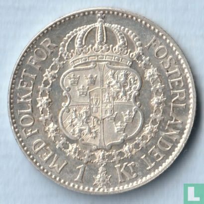 Schweden 1 Krona 1927 - Bild 2