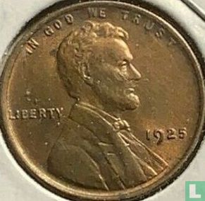Vereinigte Staaten 1 Cent 1925 (ohne Buchstabe) - Bild 1