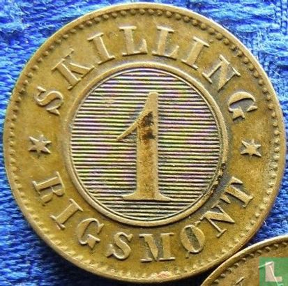 Denmark 1 skilling rigsmønt 1867 - Image 2