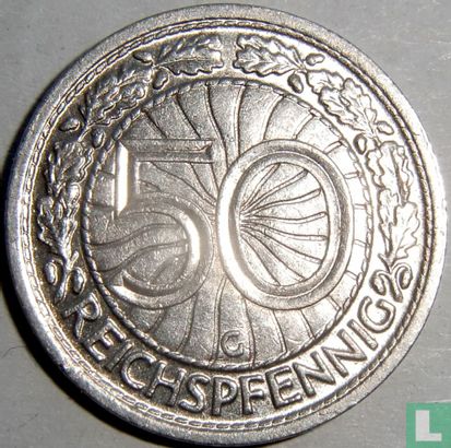 Duitse Rijk 50 reichspfennig 1936 (G) - Afbeelding 2