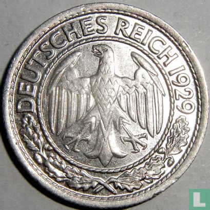 Deutsches Reich 50 Reichspfennig 1929 (F) - Bild 1