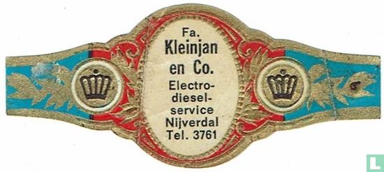 Fa. Kleinjan en Co. Electro-diesel-service NIJVERDAL Tel. 3761 - Afbeelding 1