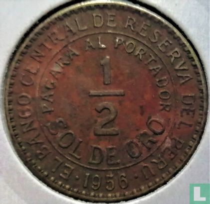 Pérou ½ sol de oro 1956 - Image 1