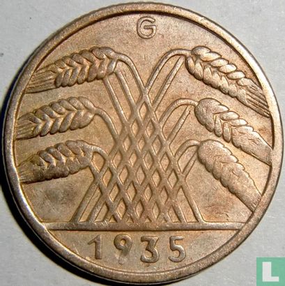 Empire allemand 10 reichspfennig 1935 (G) - Image 1