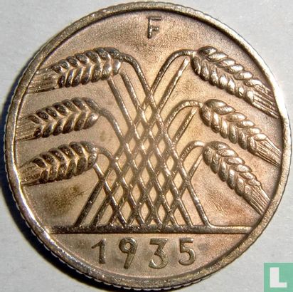 Duitse Rijk 10 reichspfennig 1935 (F) - Afbeelding 1