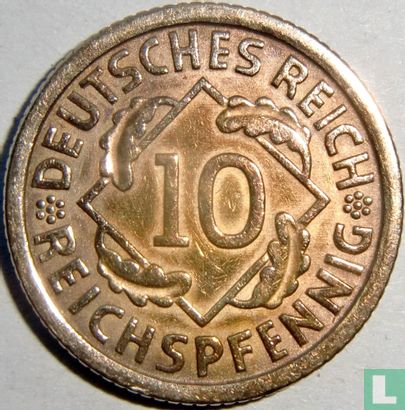 Deutsches Reich 10 Reichspfennig 1935 (F) - Bild 2