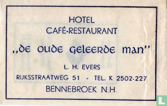 Hotel Café Restaurant "De Oude Geleerde Man" - Afbeelding 1