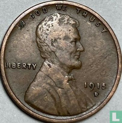 États-Unis 1 cent 1915 (D) - Image 1