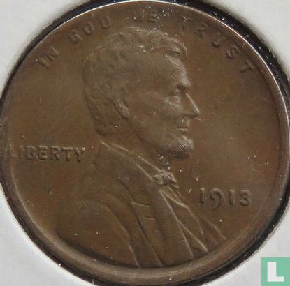 États-Unis 1 cent 1913 (sans lettre) - Image 1