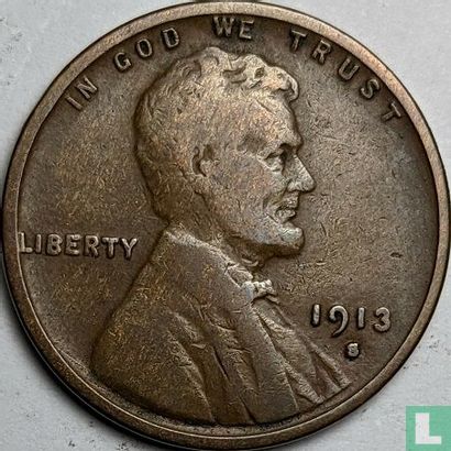 États-Unis 1 cent 1913 (S) - Image 1