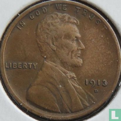 États-Unis 1 cent 1913 (D) - Image 1