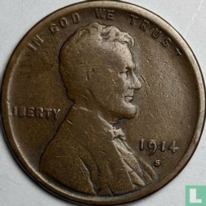 United States 1 cent 1914 (S) - Image 1