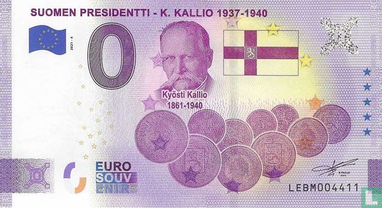 LEBM-04b Finse president - K. Kallio 1937-1940 - Afbeelding 1