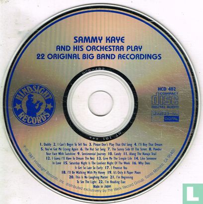Sammy Kaye and his Orchestra Play 22 Original Big Band Recordings - Afbeelding 3